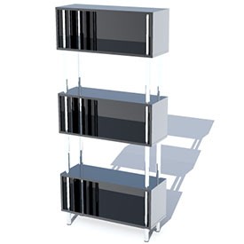 3 box storage shelf 3D Object | FREE Artlantis Objects Download